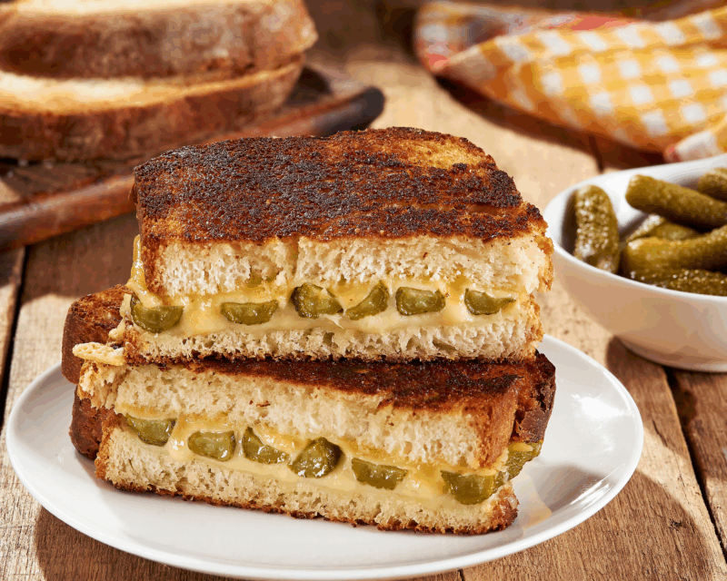 Dill Pickle Grilled Cheese - Finlandia Cheese