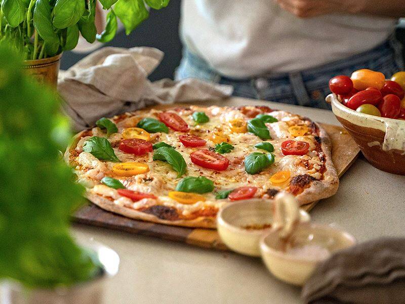 Vegansk pizza Margherita